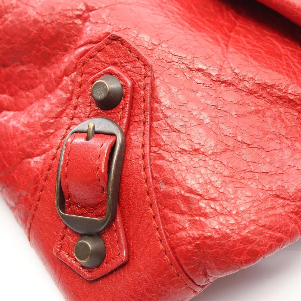 Balenciaga Envelope Shoulder Bag Leather Red - Picture 7 of 9